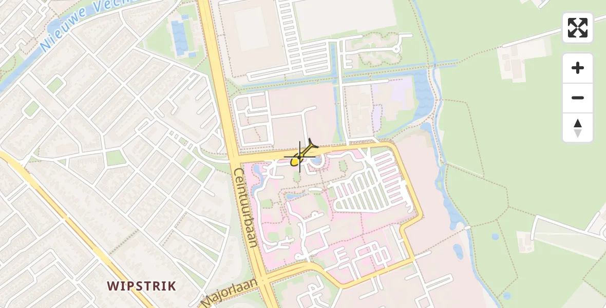 Vluchtroute Traumahelikopter van Zwolle naar Zwolle