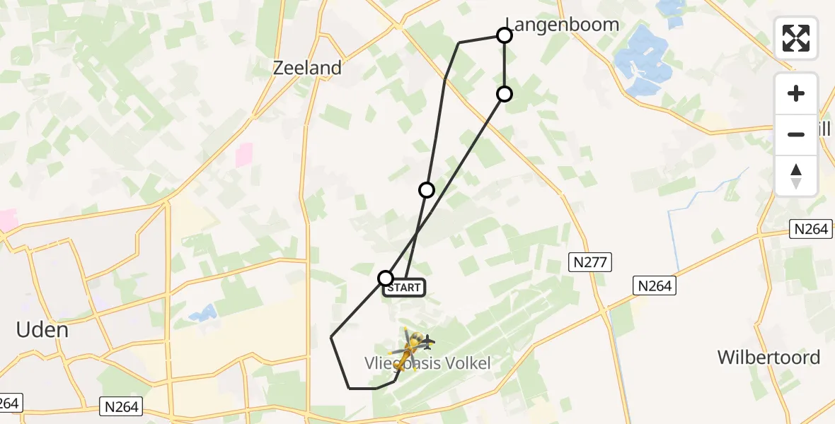 Vluchtroute Traumahelikopter Vliegbasis Volkel - Vliegbasis Volkel, 26 maart 2023, 15:38