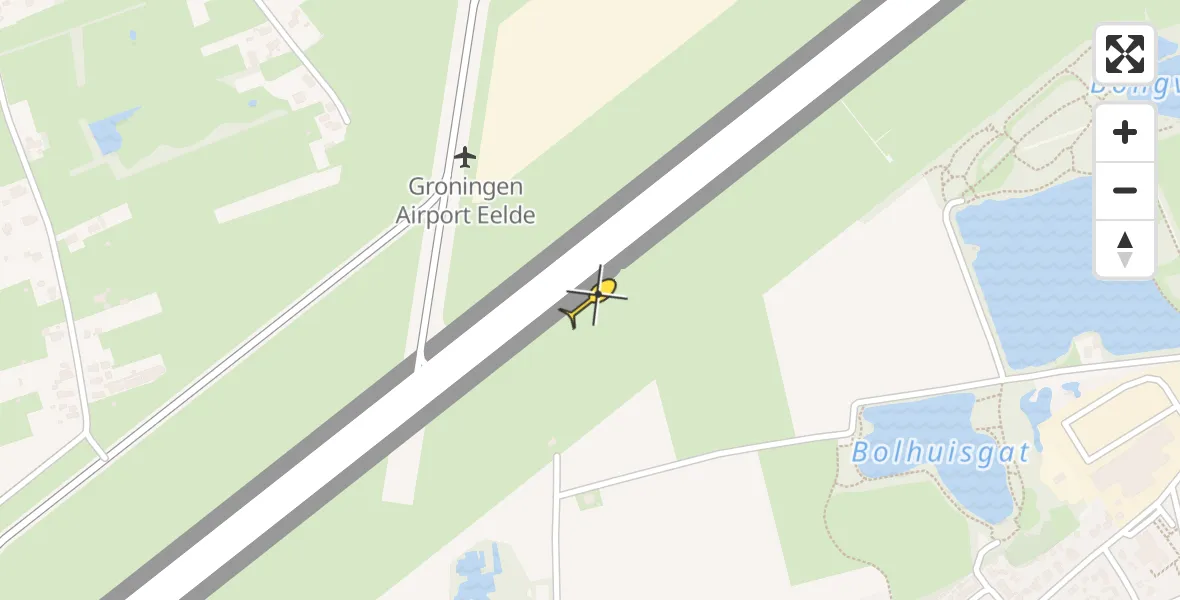 Routekaart van de vlucht: Lifeliner 4 naar Groningen Airport Eelde