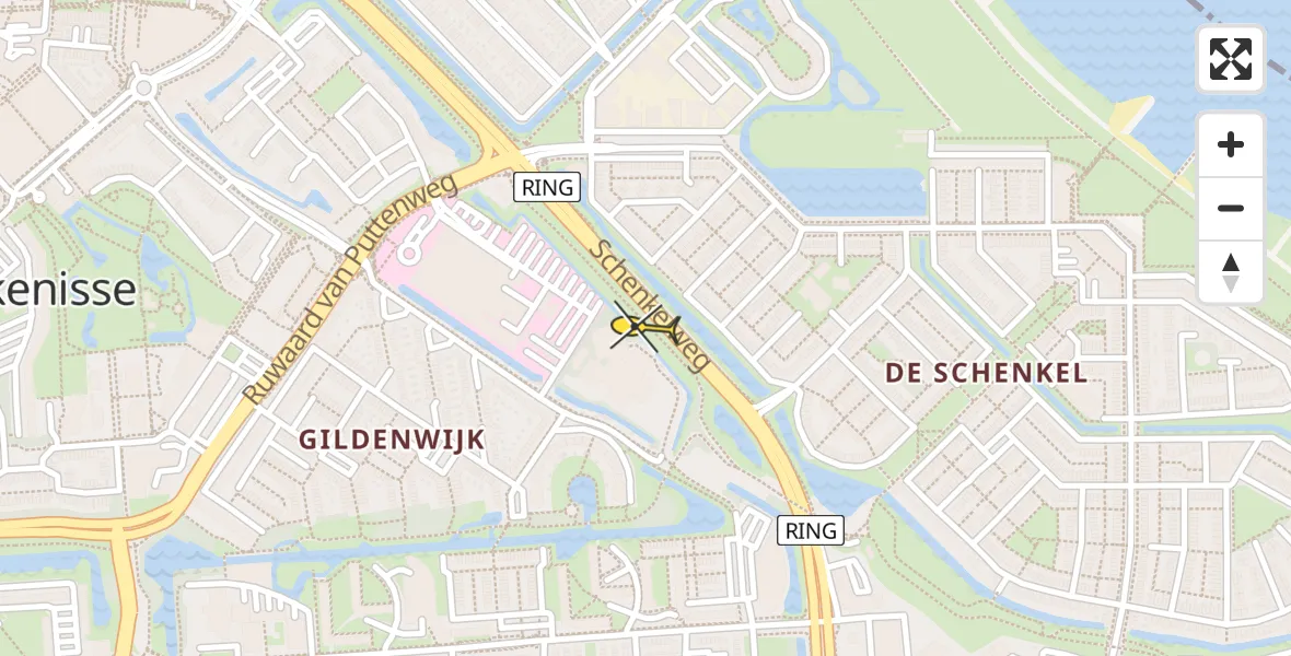 Routekaart van de vlucht: Lifeliner 1 naar Spijkenisse