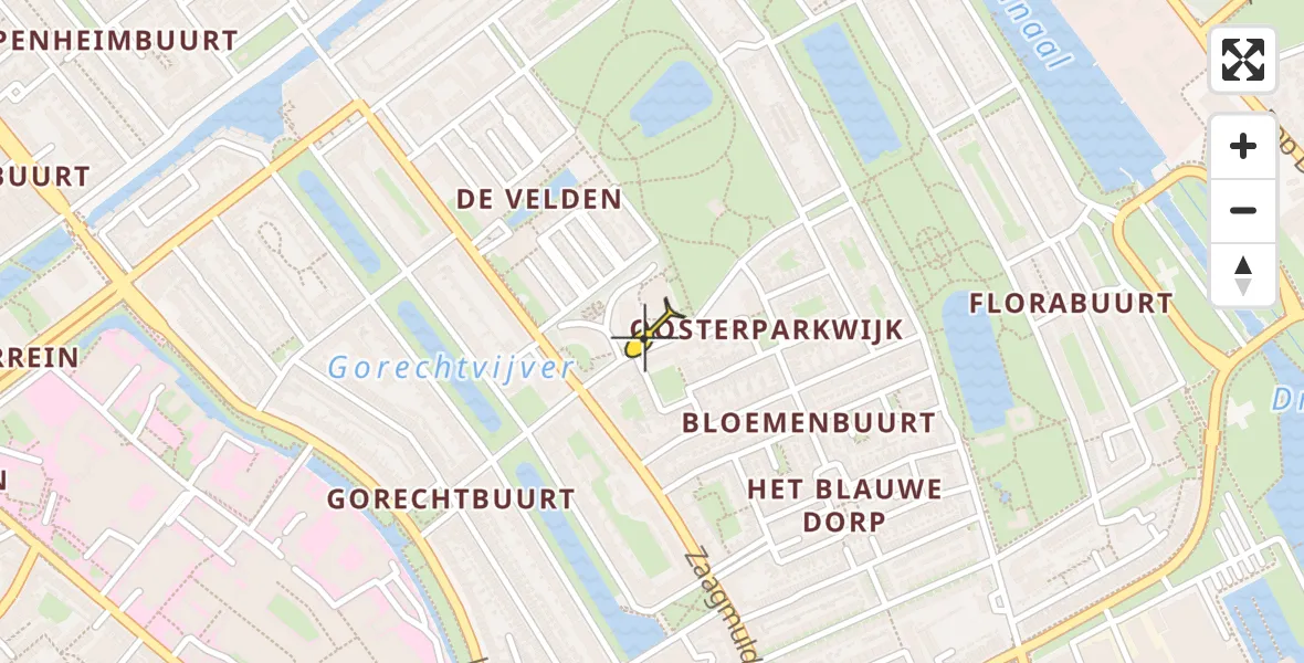 Routekaart van de vlucht: Lifeliner 4 naar Universitair Medisch Centrum Groningen