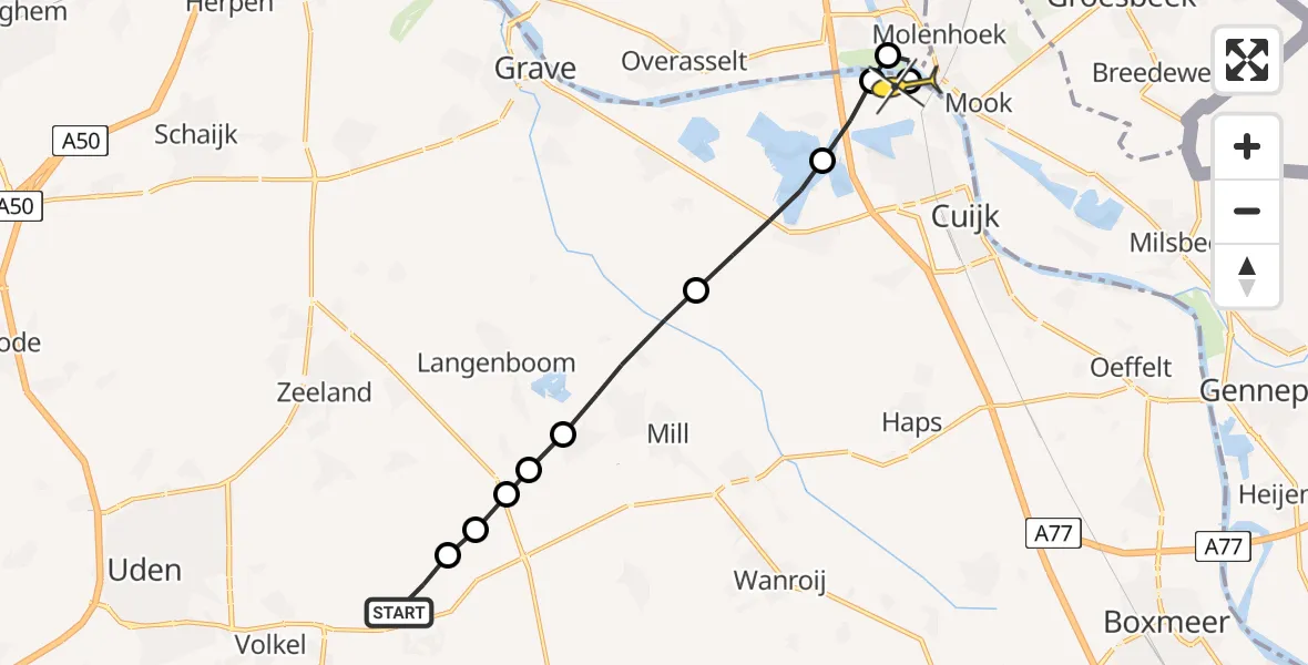 Routekaart van de vlucht: Lifeliner 3 naar Katwijk NB