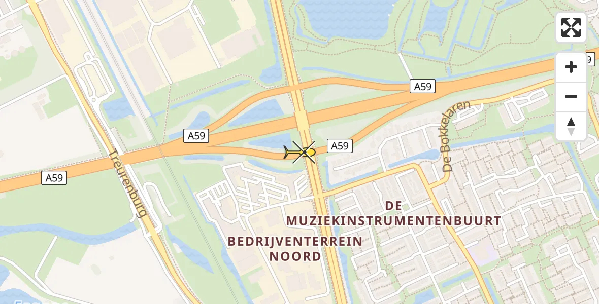 Routekaart van de vlucht: Lifeliner 3 naar 's-Hertogenbosch