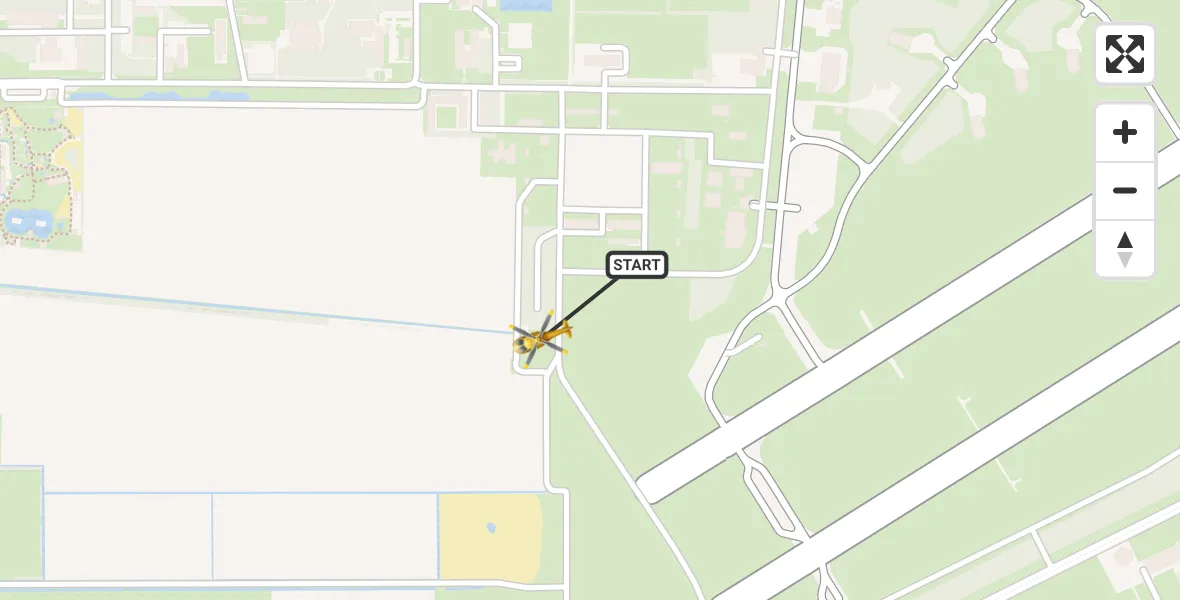 Vluchtroute Traumahelikopter Vliegbasis Volkel - Vliegbasis Volkel, 29 maart 2023, 18:09