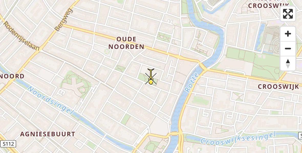 Routekaart van de vlucht: Lifeliner 2 naar Rotterdam