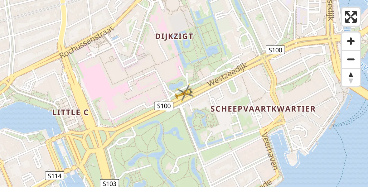 Vluchtroute Traumahelikopter vanuit Erasmus MC