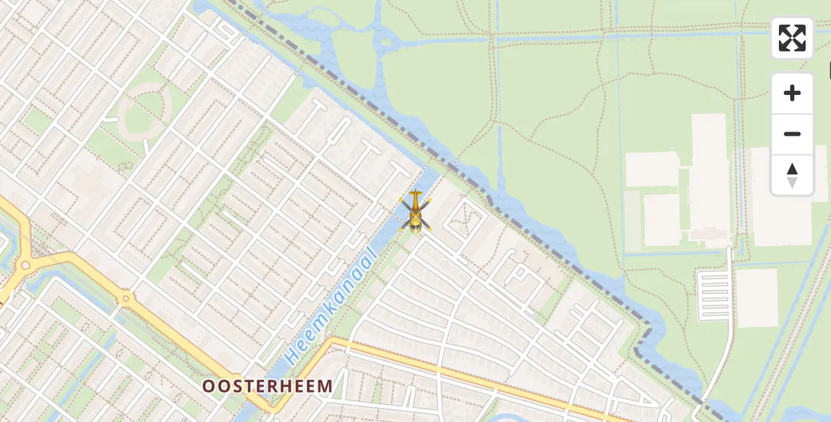 Vluchtroute Traumahelikopter vanuit Zoetermeer