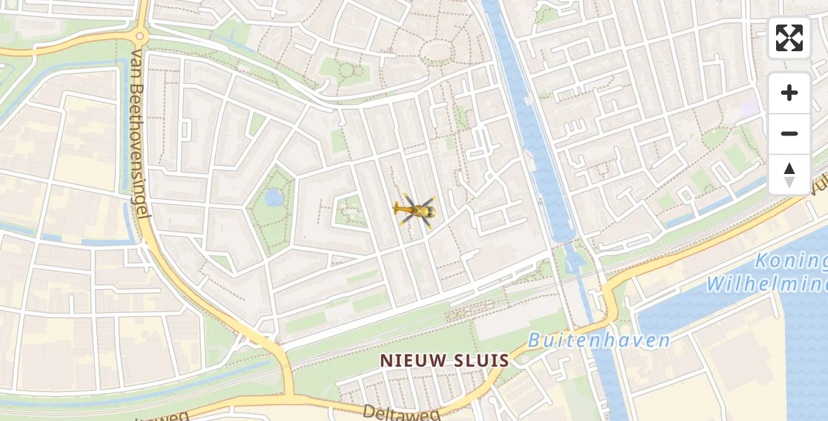 Vluchtroute Traumahelikopter vanuit Vlaardingen