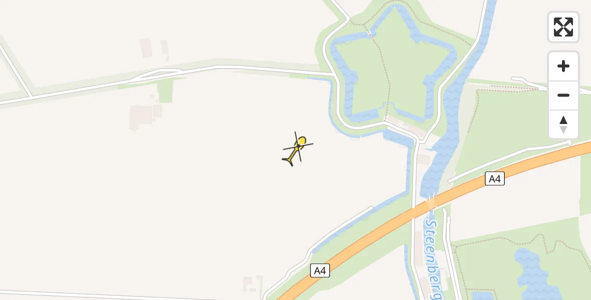 Routekaart van de vlucht: Lifeliner 2 onderweg vanuit De Heen