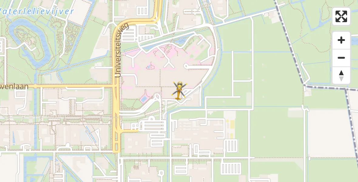Vluchtroute Traumahelikopter Universitair Medisch Centrum Utrecht - Universitair Medisch Centrum Utrecht, 04 april 2023, 07:23
