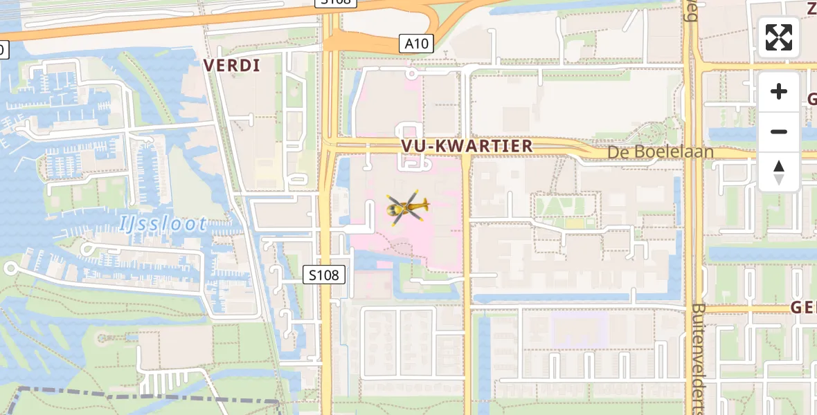 Vluchtroute Traumahelikopter VU Medisch Centrum Amsterdam - VU Medisch Centrum Amsterdam, 04 april 2023, 09:17