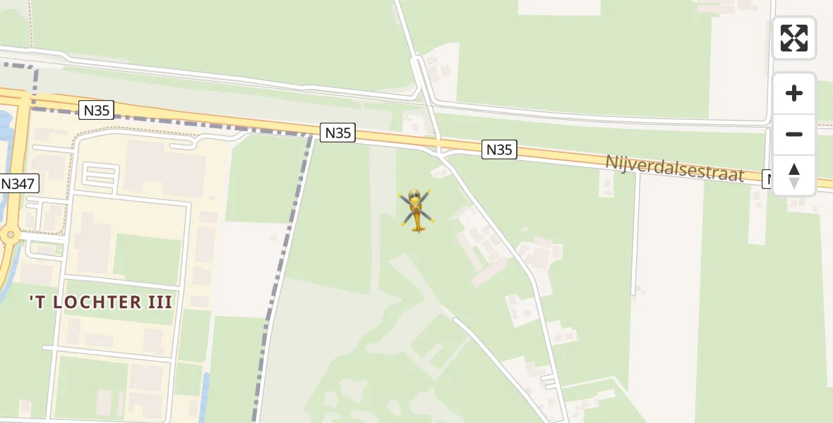 Vluchtroute Traumahelikopter Wierden - Wierden, 04 april 2023, 14:21