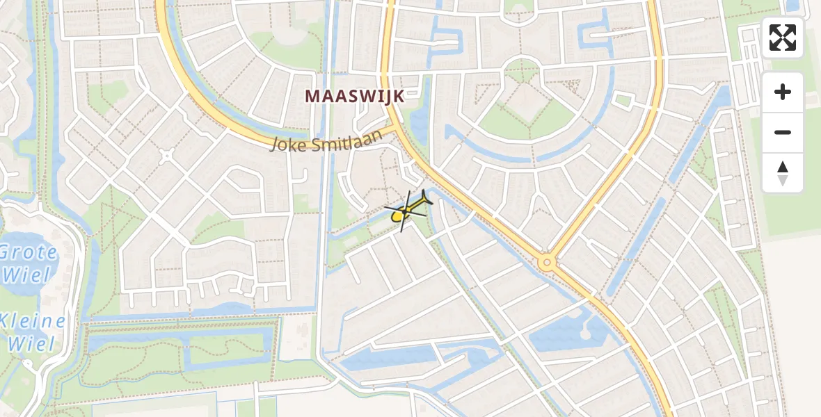 Routekaart van de vlucht: Lifeliner 2 onderweg vanuit Spijkenisse