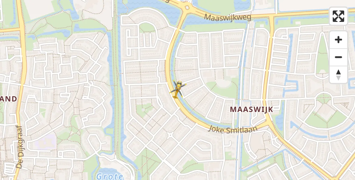 Vluchtroute Traumahelikopter vanuit Spijkenisse