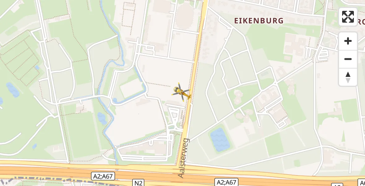 Vluchtroute Traumahelikopter vanuit Eindhoven