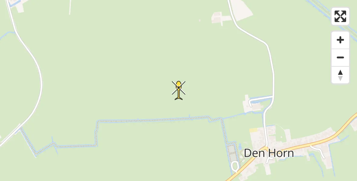 Routekaart van de vlucht: Ambulancehelikopter naar Zuidhorn