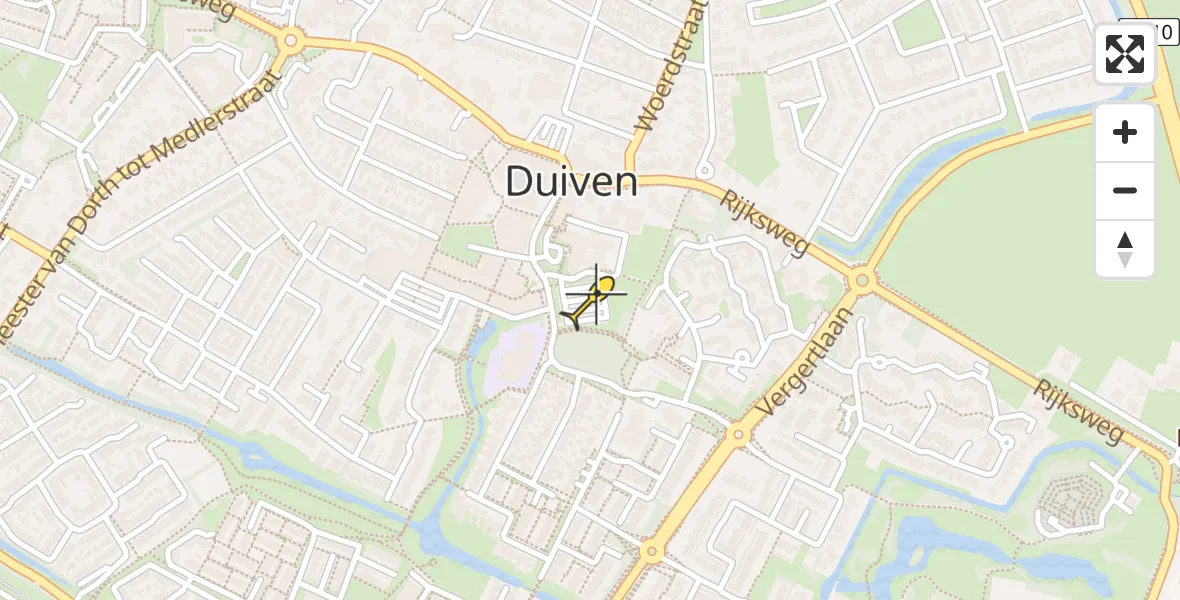 Routekaart van de vlucht: Lifeliner 3 naar Duiven