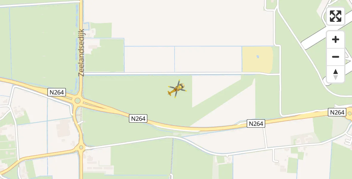 Vluchtroute Traumahelikopter Vliegbasis Volkel - Vliegbasis Volkel, 08 april 2023, 16:54