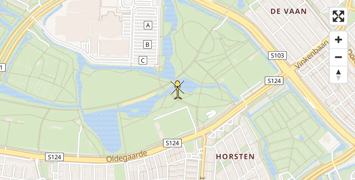 Routekaart van de vlucht: Lifeliner 2 naar Rotterdam