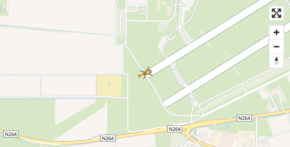 Vluchtroute Traumahelikopter Vliegbasis Volkel - Vliegbasis Volkel, 09 april 2023, 05:33