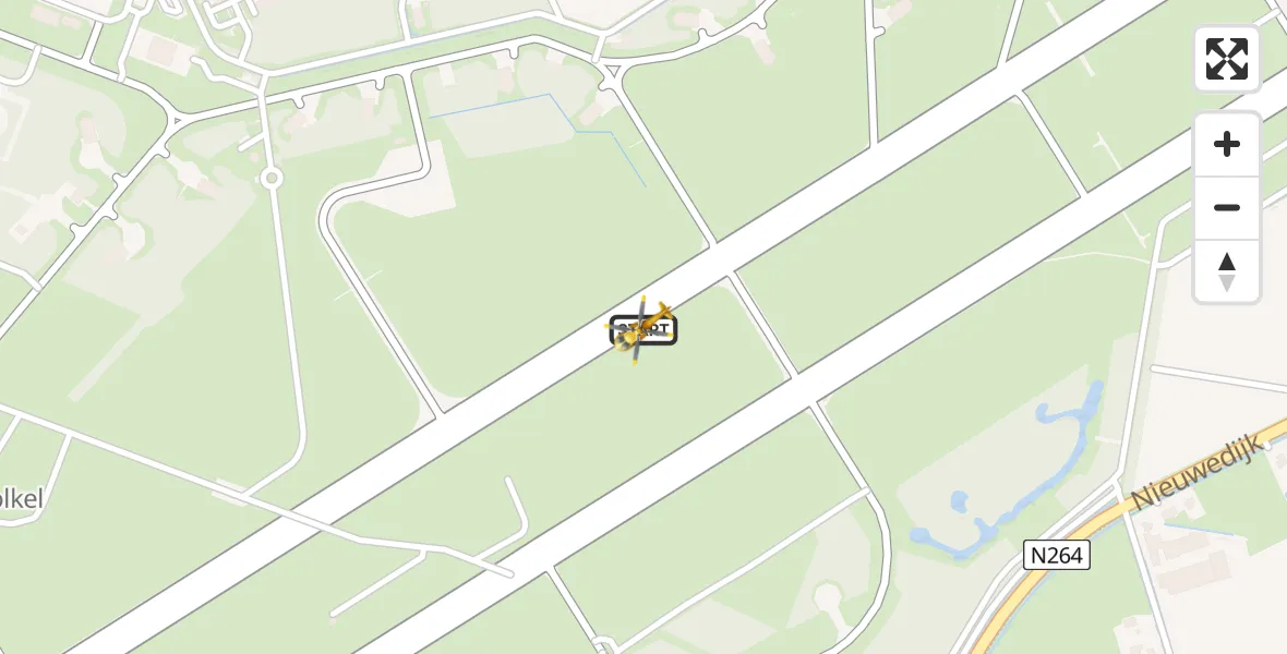 Vluchtroute Traumahelikopter Vliegbasis Volkel - Vliegbasis Volkel, 10 april 2023, 09:00