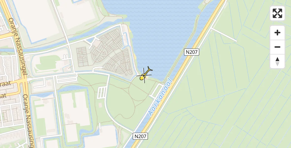 Routekaart van de vlucht: Lifeliner 1 naar Alphen aan den Rijn