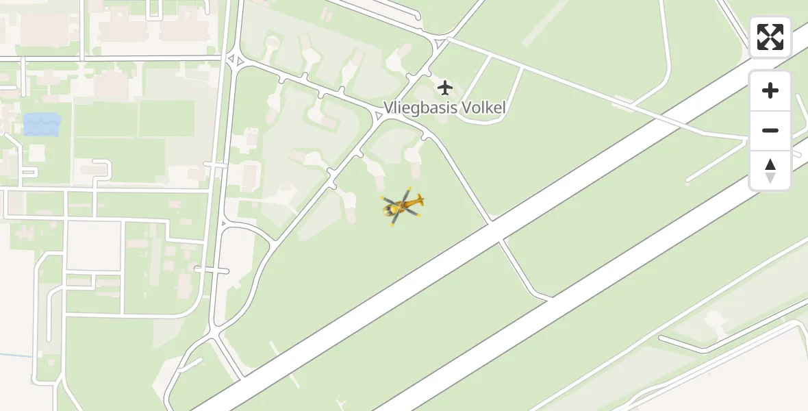 Vluchtroute Traumahelikopter Vliegbasis Volkel - Vliegbasis Volkel, 11 april 2023, 10:36