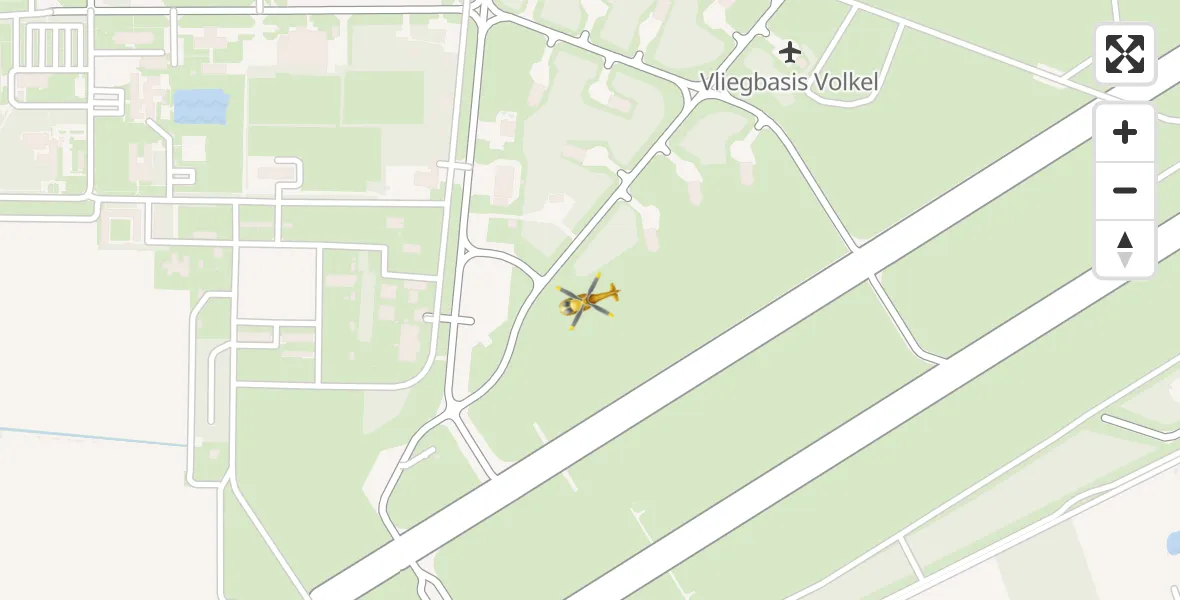 Vluchtroute Traumahelikopter Vliegbasis Volkel - Vliegbasis Volkel, 11 april 2023, 11:04