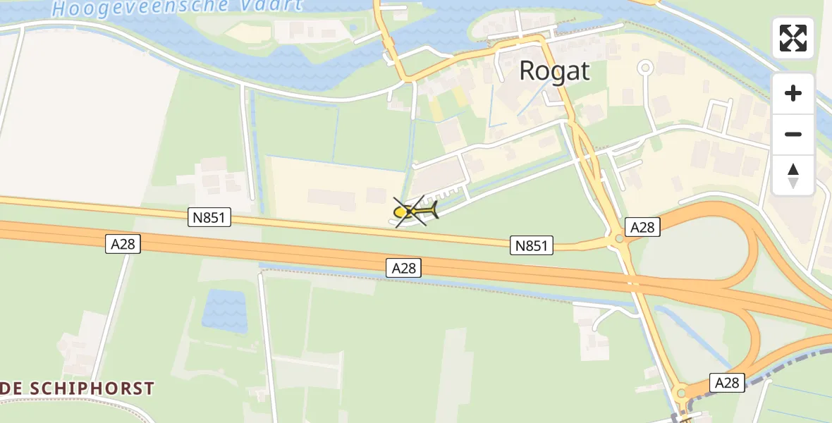 Routekaart van de vlucht: Lifeliner 4 naar Rogat