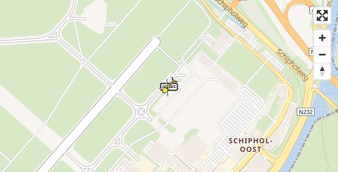 Vluchtroute Politiehelikopter van Schiphol naar Schiphol