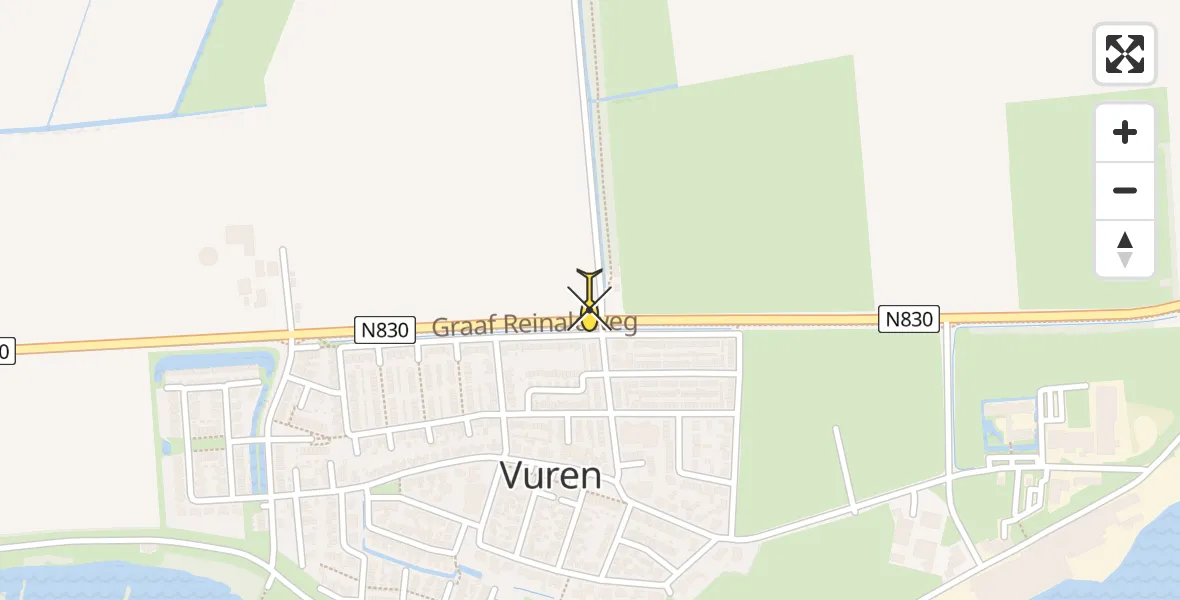 Routekaart van de vlucht: Lifeliner 2 naar Vuren