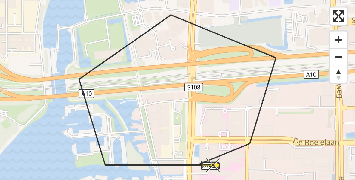 Routekaart van de vlucht: Lifeliner 1 naar VU Medisch Centrum Amsterdam