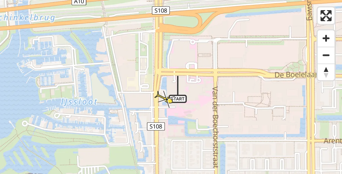 Routekaart van de vlucht: Lifeliner 1 naar VU Medisch Centrum Amsterdam