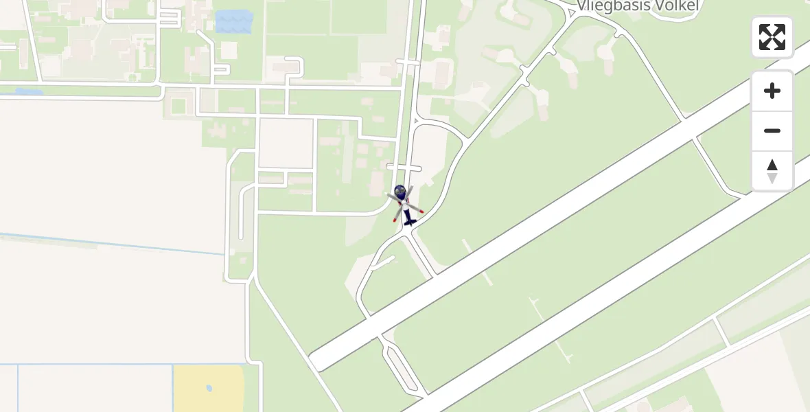 Vluchtroute Politiehelikopter Vliegbasis Volkel - Vliegbasis Volkel, 15 april 2023, 11:54