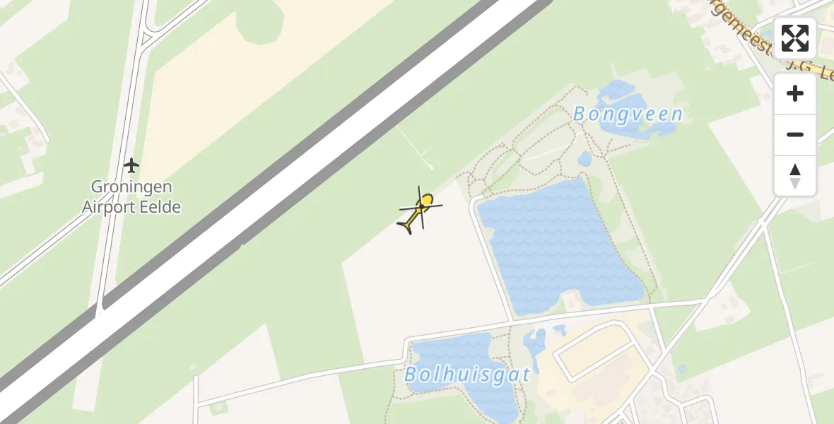 Routekaart van de vlucht: Lifeliner 4 naar Groningen Airport Eelde
