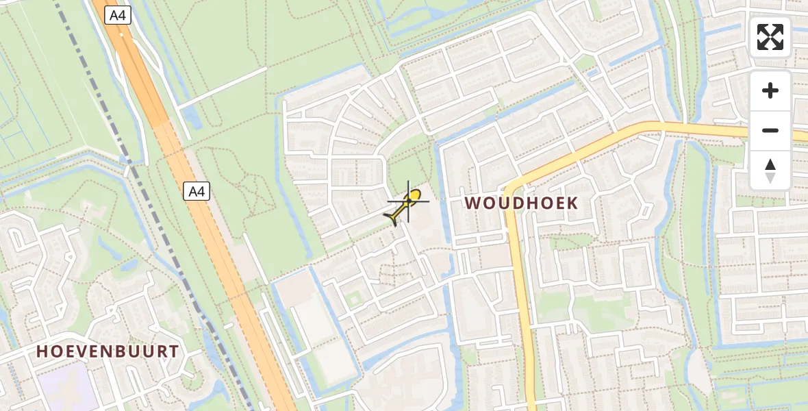 Routekaart van de vlucht: Lifeliner 2 naar Schiedam