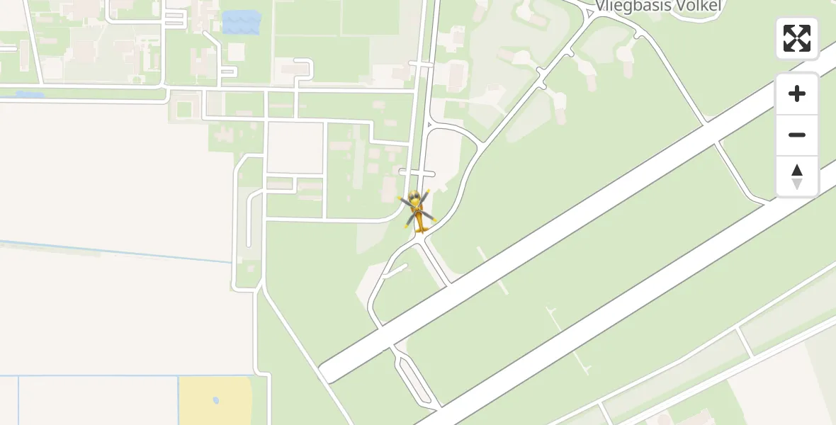 Vluchtroute Traumahelikopter Vliegbasis Volkel - Vliegbasis Volkel, 15 april 2023, 18:41