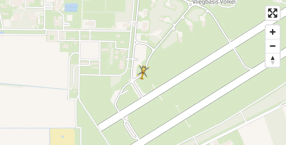 Vluchtroute Traumahelikopter Vliegbasis Volkel - Vliegbasis Volkel, 16 april 2023, 13:21