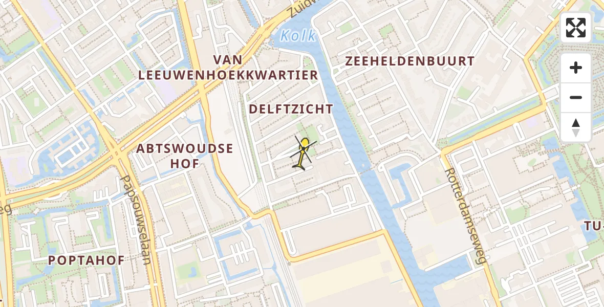 Routekaart van de vlucht: Lifeliner 2 naar Delft