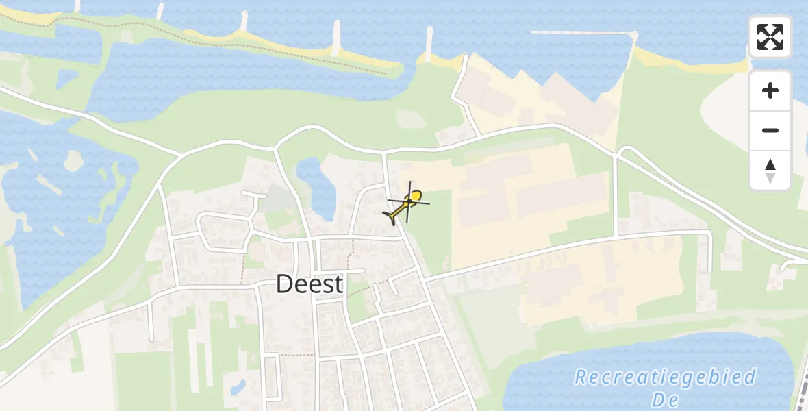 Routekaart van de vlucht: Lifeliner 3 naar Deest