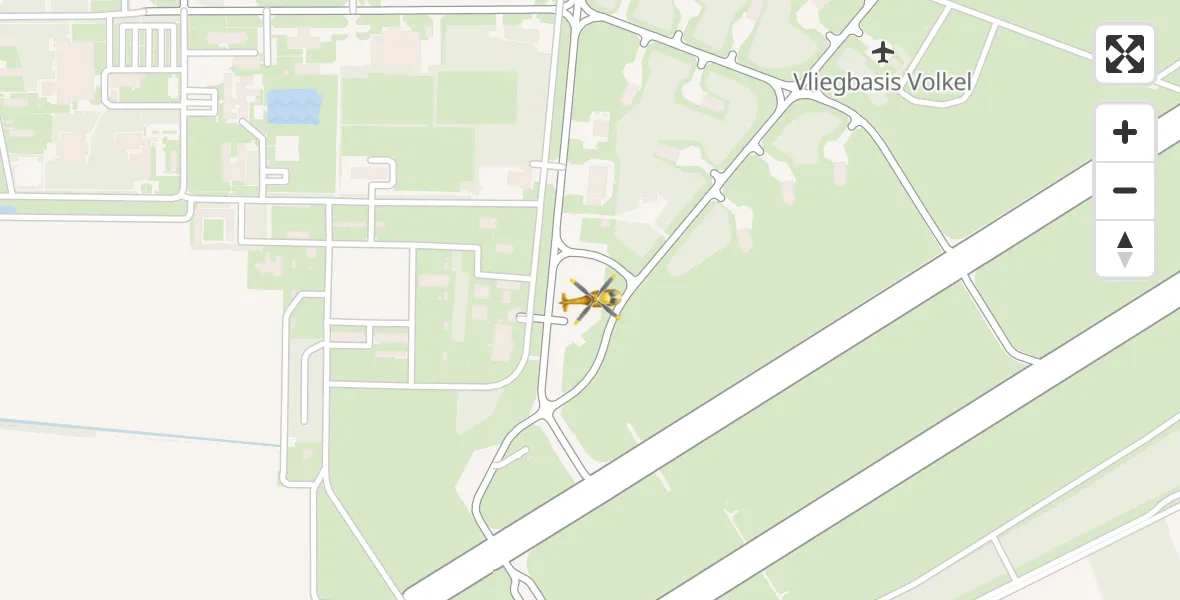 Vluchtroute Traumahelikopter Vliegbasis Volkel - Vliegbasis Volkel, 18 april 2023, 14:23