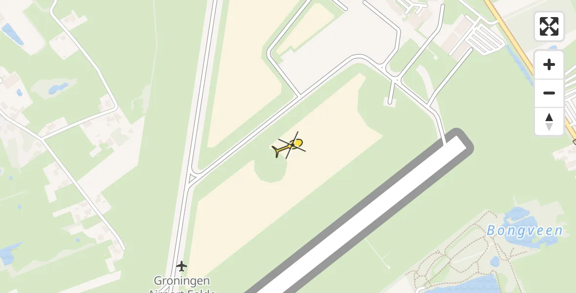 Routekaart van de vlucht: Lifeliner 4 naar Groningen Airport Eelde