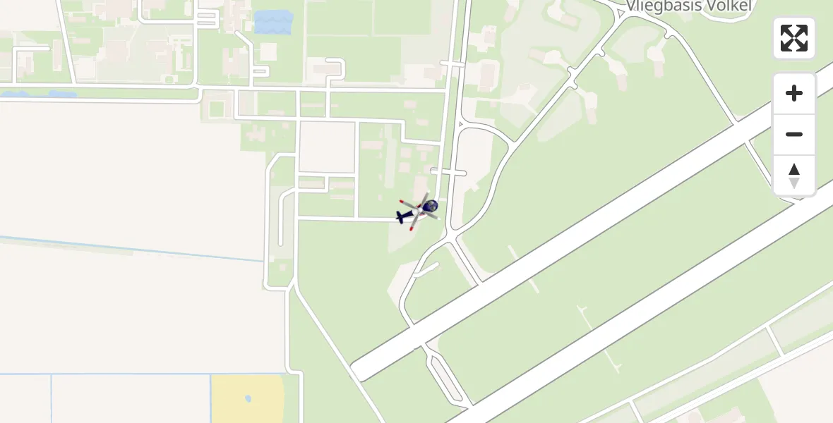 Vluchtroute Politiehelikopter Vliegbasis Volkel - Vliegbasis Volkel, 18 april 2023, 20:07