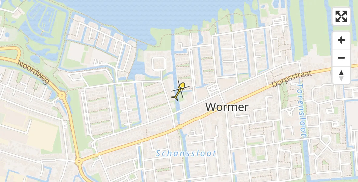 Routekaart van de vlucht: Lifeliner 1 naar Wormer