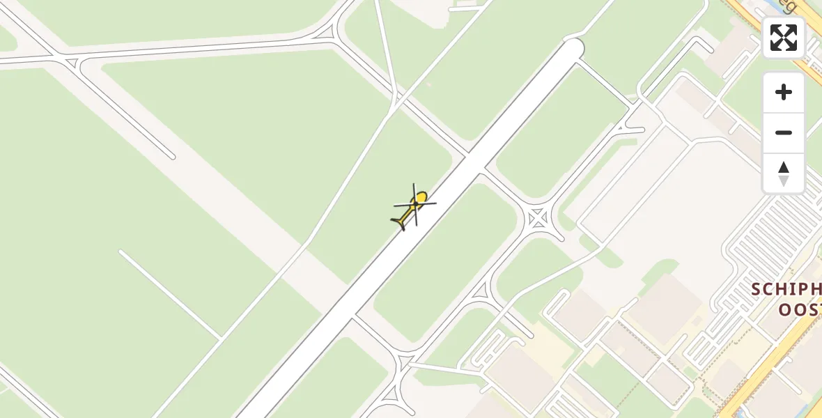 Vluchtroute Politiehelikopter van Schiphol naar Schiphol