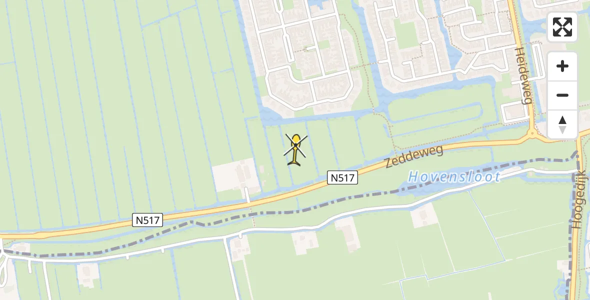 Routekaart van de vlucht: Lifeliner 1 naar Volendam