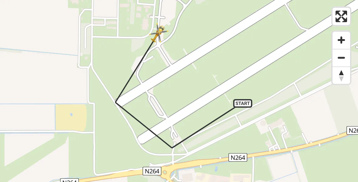 Vluchtroute Traumahelikopter Vliegbasis Volkel - Vliegbasis Volkel, 20 april 2023, 21:12