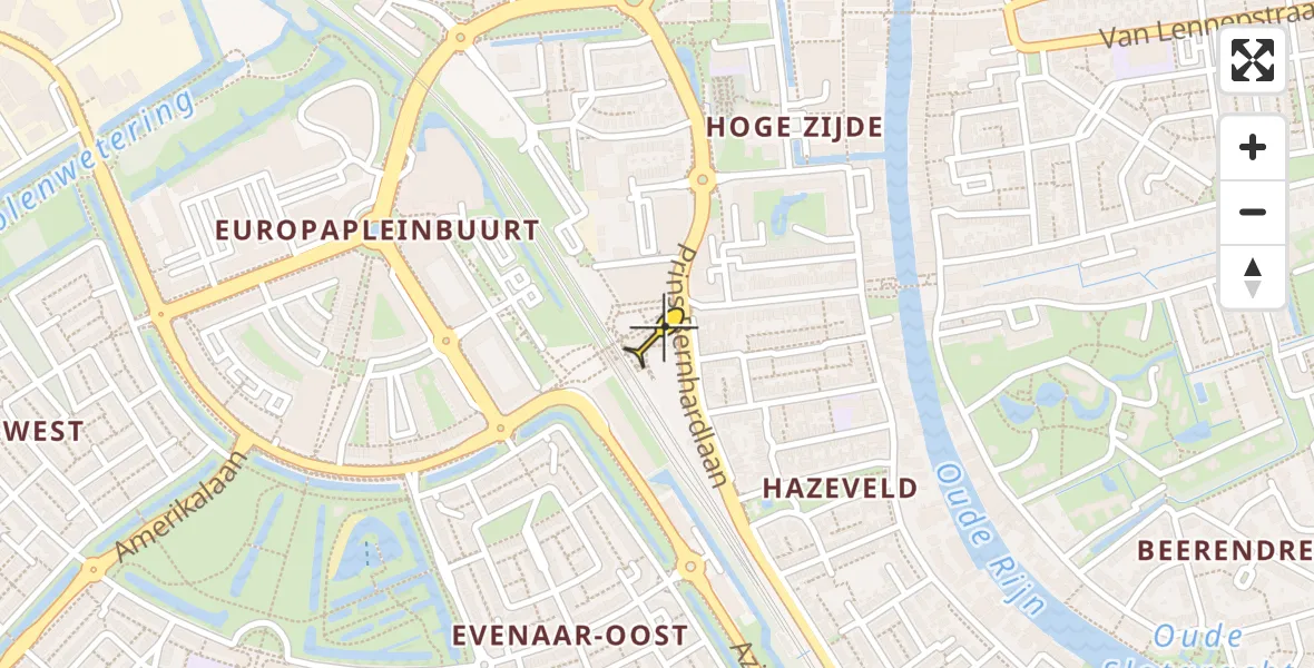 Routekaart van de vlucht: Lifeliner 1 naar Alphen aan den Rijn