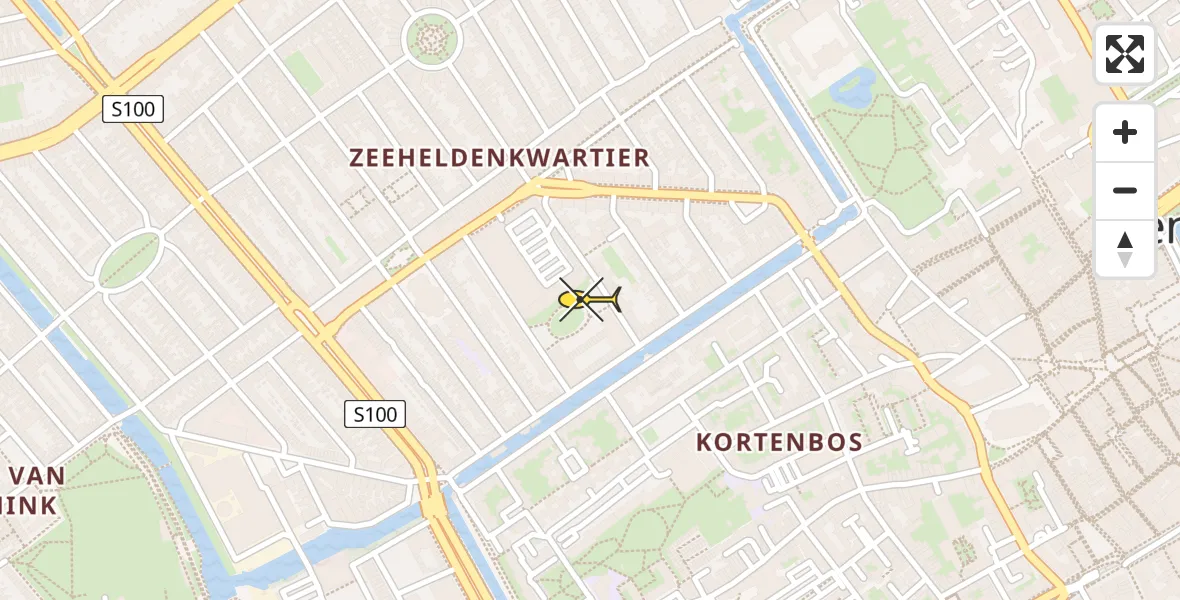 Routekaart van de vlucht: Lifeliner 2 naar Den Haag