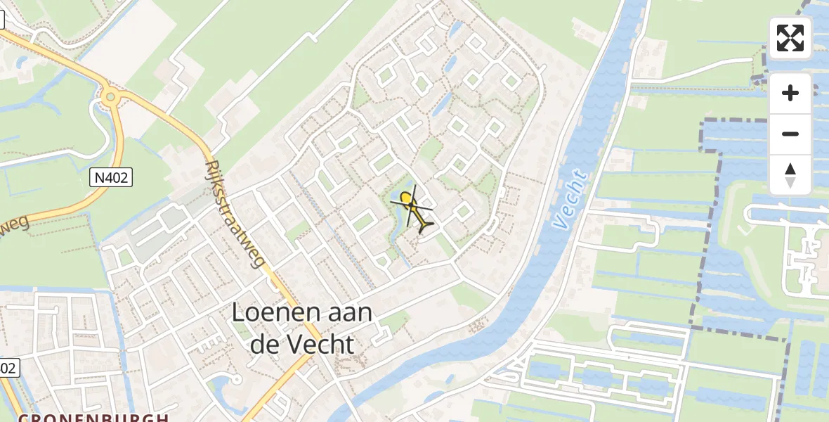 Routekaart van de vlucht: Lifeliner 1 naar Loenen aan de Vecht